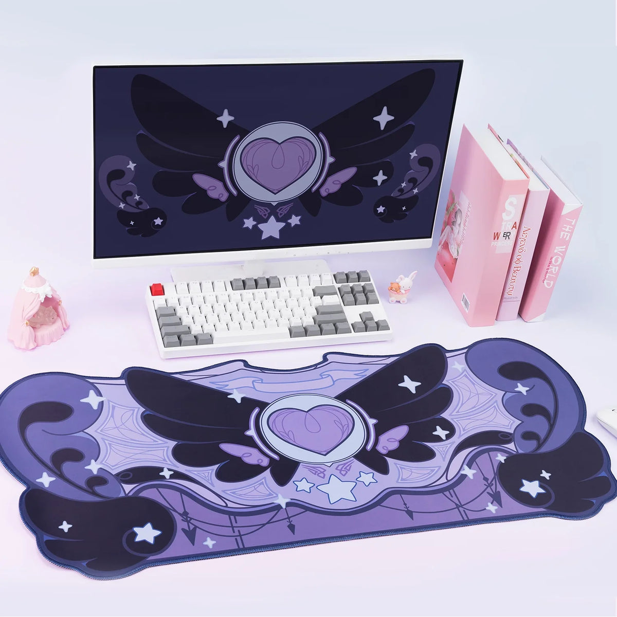 Alfombrilla Gaming XXL Cute– Antideslizante, Lavable y Cosida