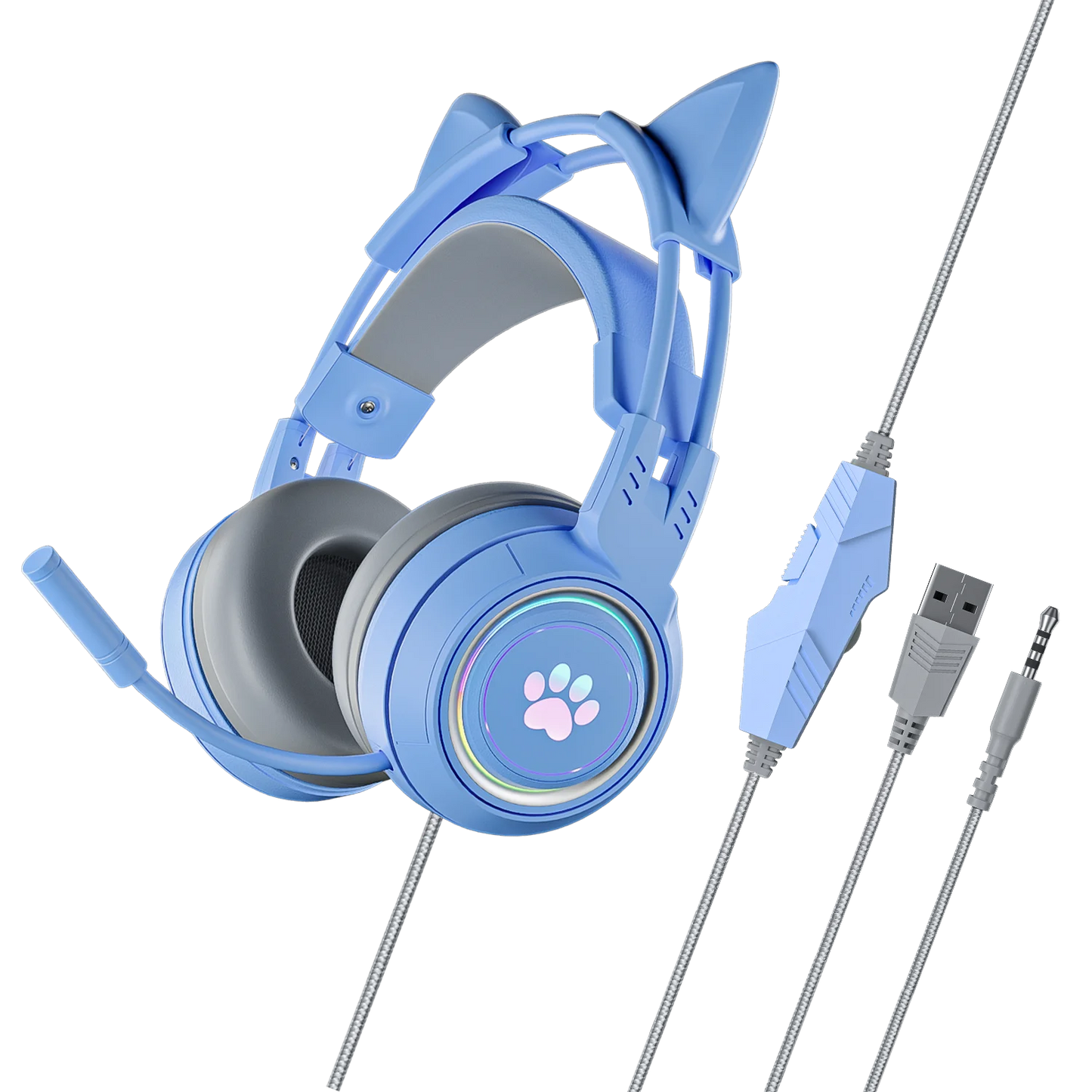 Auriculares de gato con micrófono incorporado