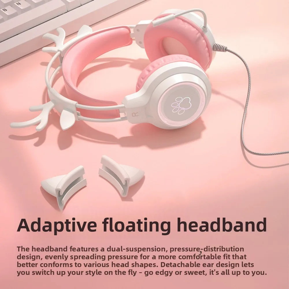 Auriculares Gaming kawaii