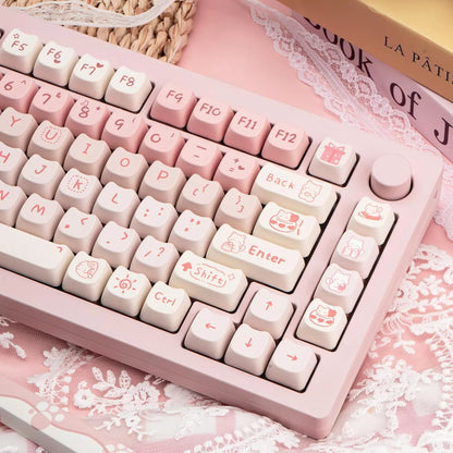 Keycaps de Gatito Rosa (134 teclas)