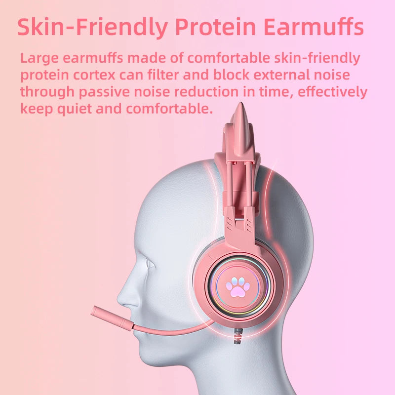Auriculares de gato con micrófono incorporado