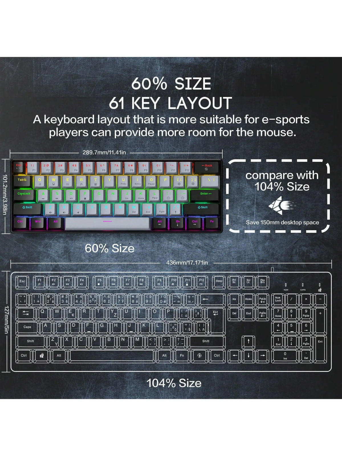 Teclado inalámbrico formato compacto