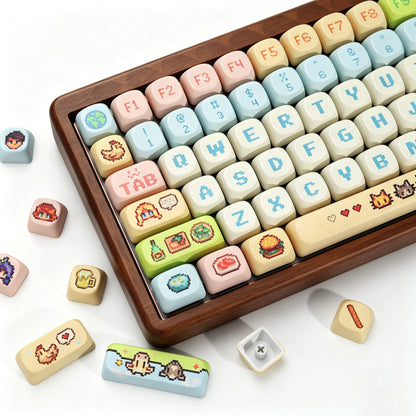 Keycaps cute con temática de Stardew Valley