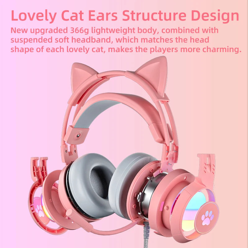 Auriculares de gato con micrófono incorporado