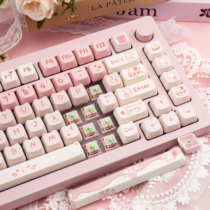 Keycaps de Gatito Rosa (134 teclas)