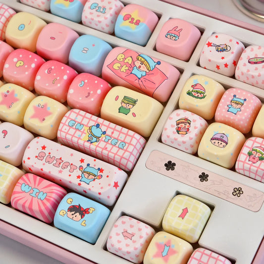 Keycaps kawaii magic cat