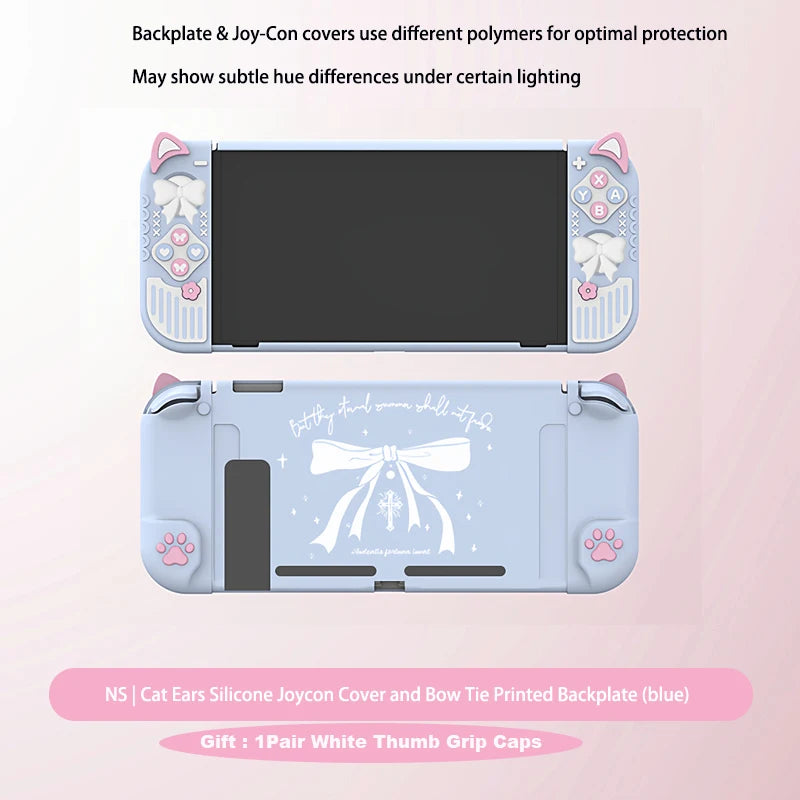 Funda protectora para Nintendo Switch /OLED/2 con orejas de gato