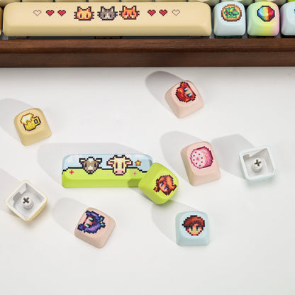 Keycaps cute con temática de Stardew Valley