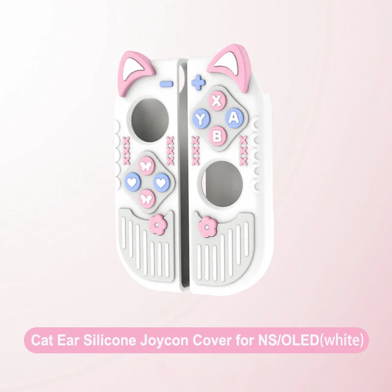 Funda protectora para Nintendo Switch /OLED/2 con orejas de gato