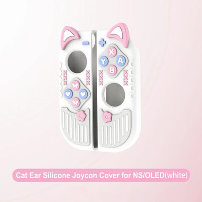 Funda protectora para Nintendo Switch /OLED/2 con orejas de gato