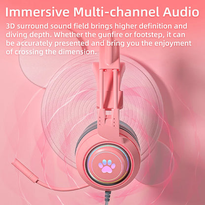 Auriculares de gato con micrófono incorporado