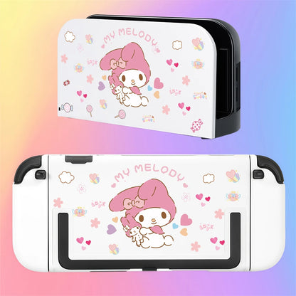 Funda Protectora Cute Melody para Nintendo Switch 2 (2025) | Carcasa PC+TPU y Base para Dock TV