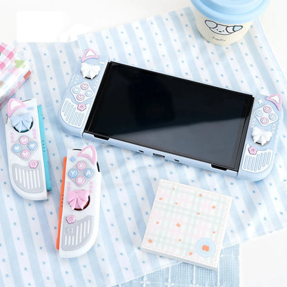 Funda protectora para Nintendo Switch /OLED/2 con orejas de gato