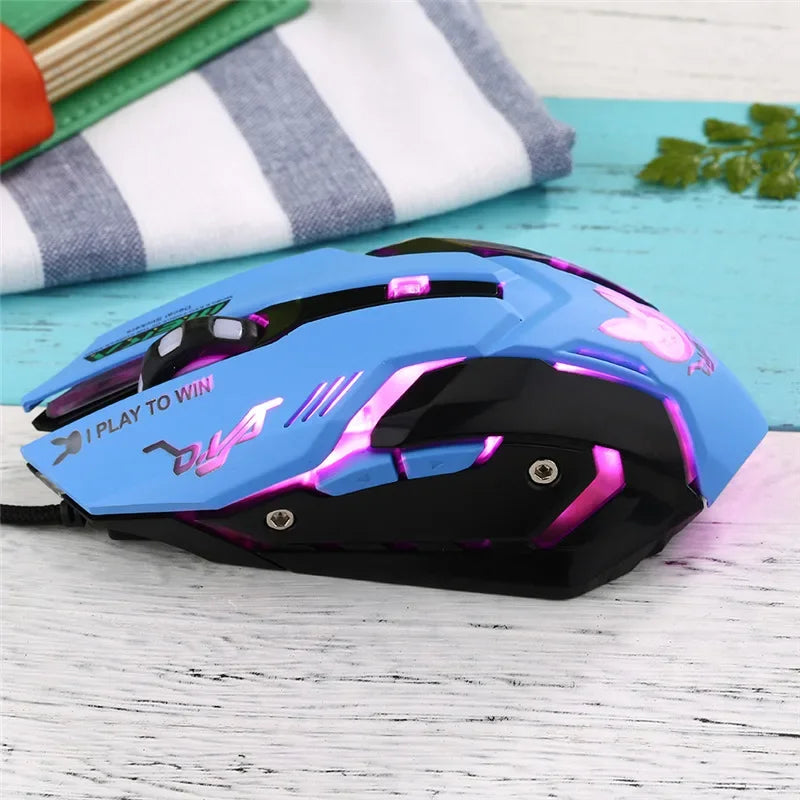 Mouse pc con estética de Overwatch
