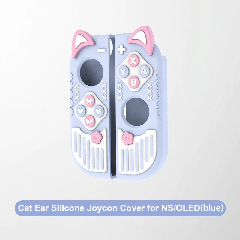 Funda protectora para Nintendo Switch /OLED/2 con orejas de gato