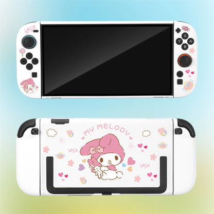 Funda Protectora Cute Melody para Nintendo Switch 2 (2025) | Carcasa PC+TPU y Base para Dock TV