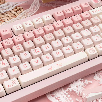Keycaps de Gatito Rosa (134 teclas)
