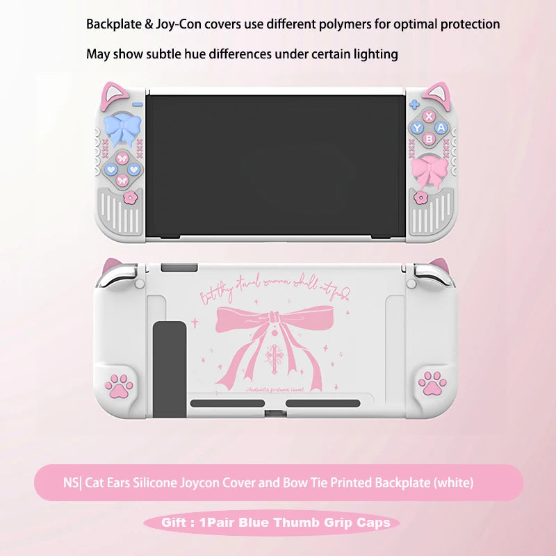 Funda protectora para Nintendo Switch /OLED/2 con orejas de gato