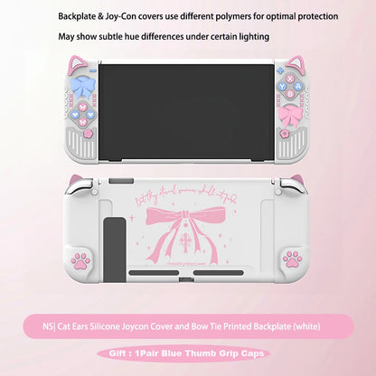 Funda protectora para Nintendo Switch /OLED/2 con orejas de gato