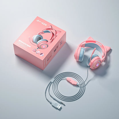 Auriculares de gato con micrófono incorporado