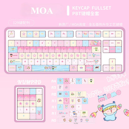 Keycaps kawaii magic cat