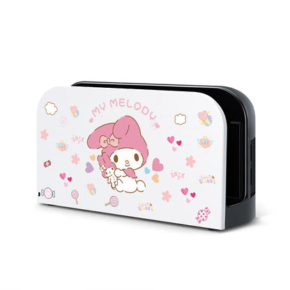 Funda Protectora Cute Melody para Nintendo Switch 2 (2025) | Carcasa PC+TPU y Base para Dock TV
