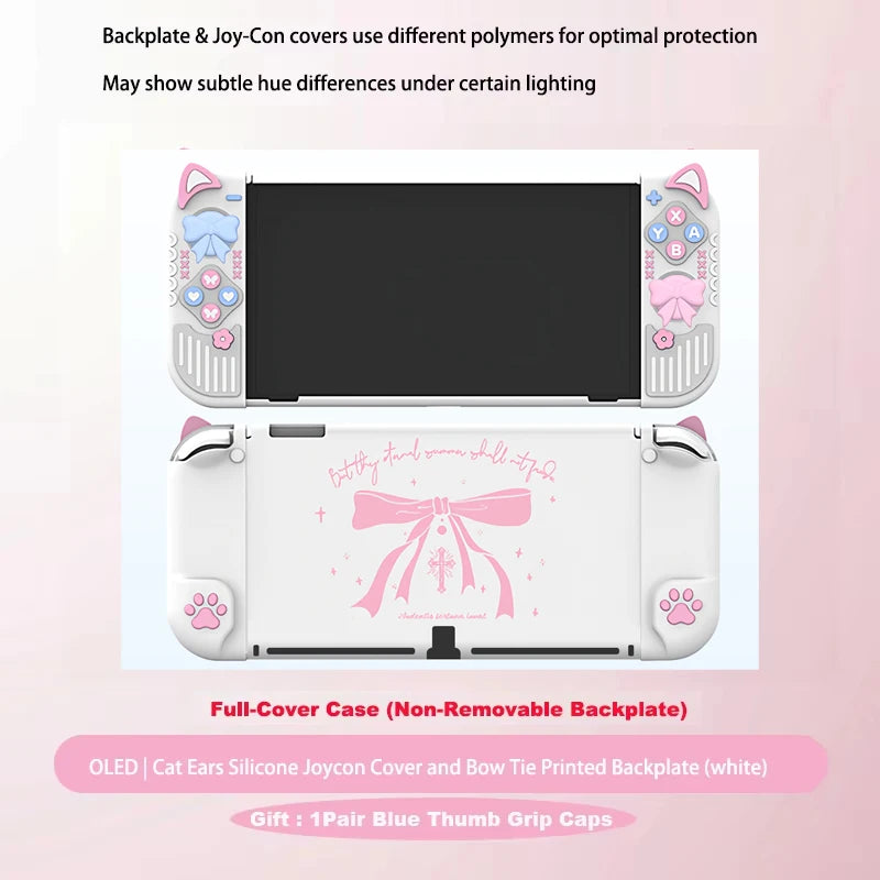 Funda protectora para Nintendo Switch /OLED/2 con orejas de gato