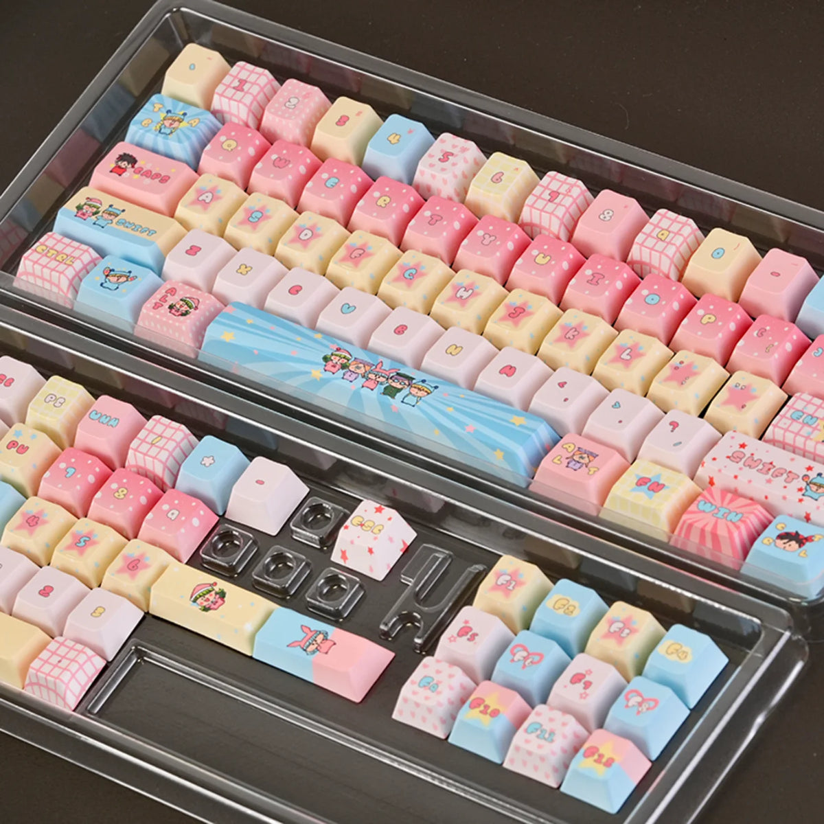 Keycaps kawaii magic cat