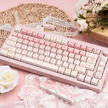 Keycaps de Gatito Rosa (134 teclas)