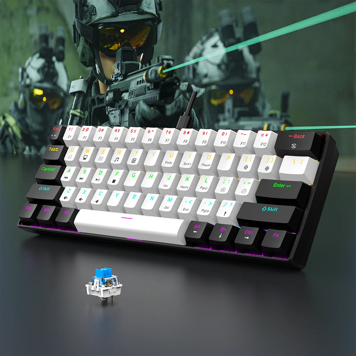 Teclado inalámbrico formato compacto