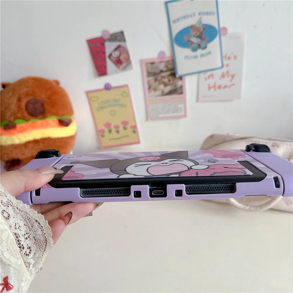 Funda Kawaii Sanrio Hello Kitty & Kuromi para Nintendo Switch 2 | Carcasa TPU Suave Antiarañazos