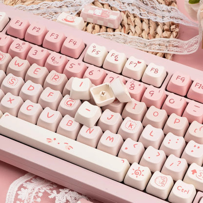 Keycaps de Gatito Rosa (134 teclas)