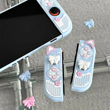 Funda protectora para Nintendo Switch /OLED/2 con orejas de gato