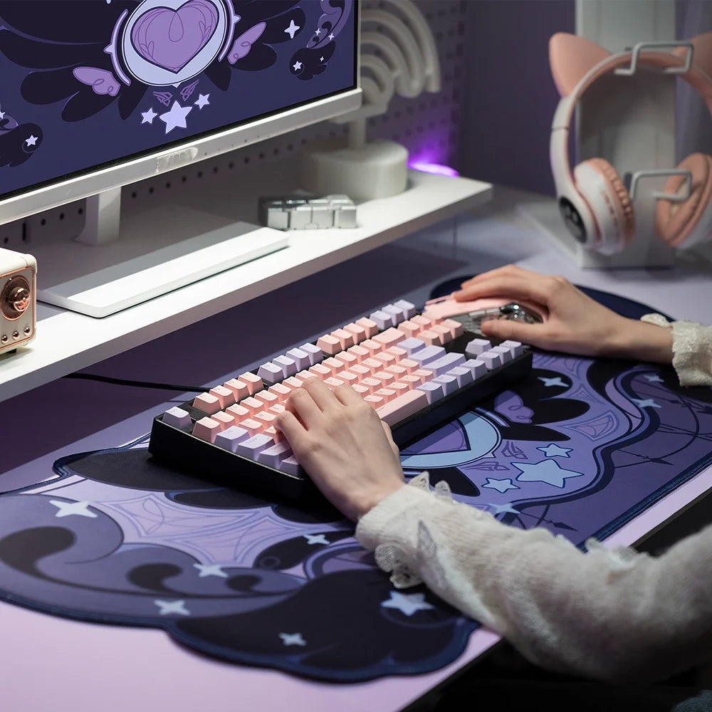 Alfombrilla Gaming XXL Cute– Antideslizante, Lavable y Cosida