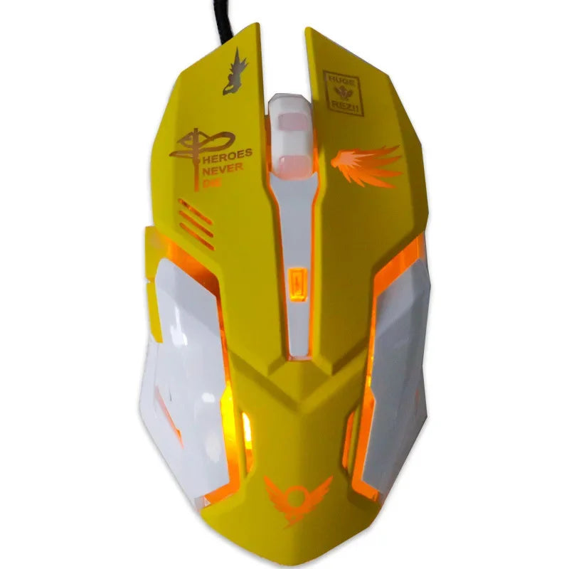 Mouse pc con estética de Overwatch